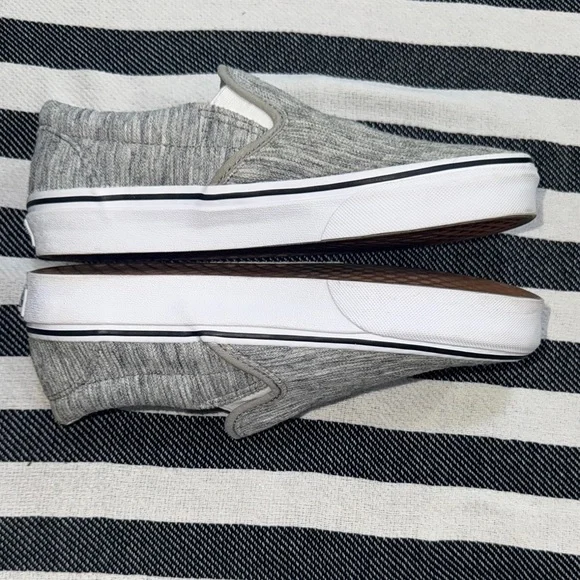 Vans Gray Slip-On Sneakers with Rubber Soles - Picture 3 of 7